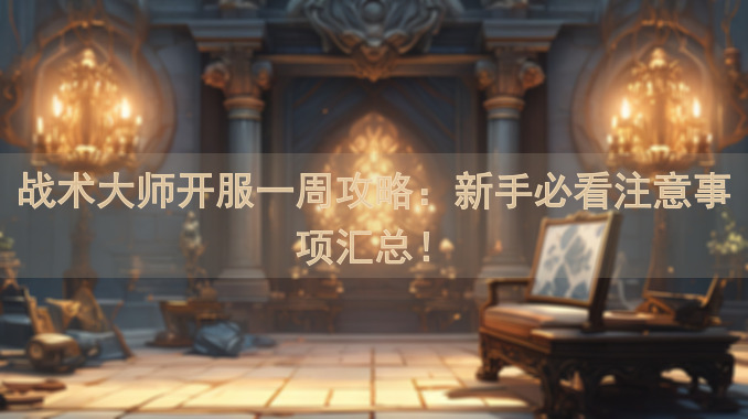 战术大师开服一周攻略：新手必看注意事项汇总！